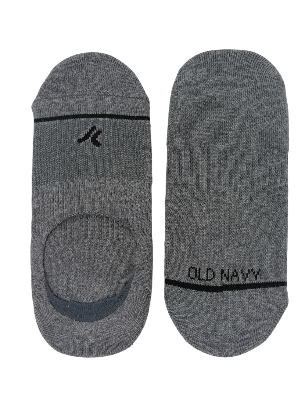 2 Pair Old Navy Women’s No-Show Athletic Socks - Dark Gray with Black Accent